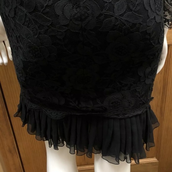 Serge & Real Black lace long sleeves dress S 2/4 - Picture 7 of 11